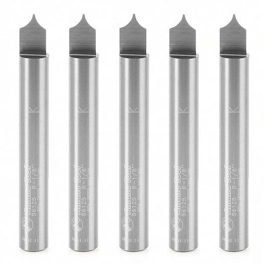 Amana Tool - 56125-5 - 5PC POINT/ROUNDOVER1/8Rx1/4SHK