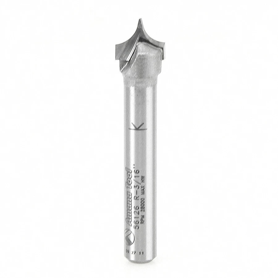 Amana Tool - 56126 - POINT/ROUNDOVER 3/16"Rx1/4"SHK