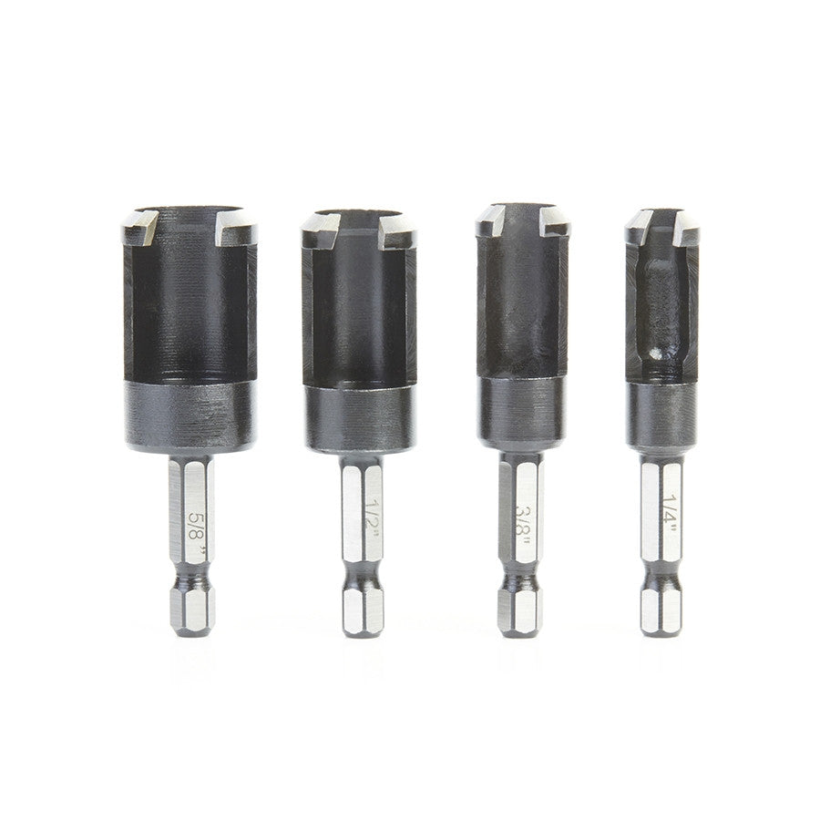 Amana Tool - 608-258 - PLUG CUTTER 4 PCS SET