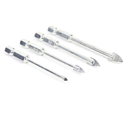 Amana Tool - 608-304 - 4Pc C.T.GLASS & TILE DRILL SET