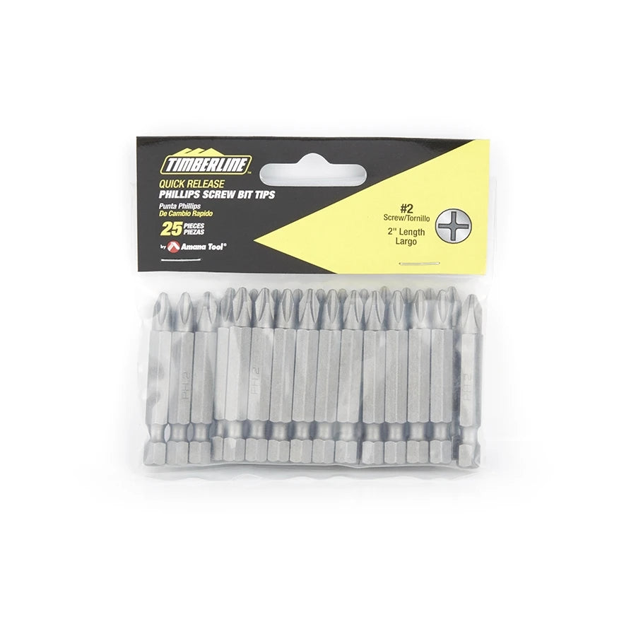 Amana Tool - 608-639 - 25 PC # 2X2" PHILLIPS TIPS