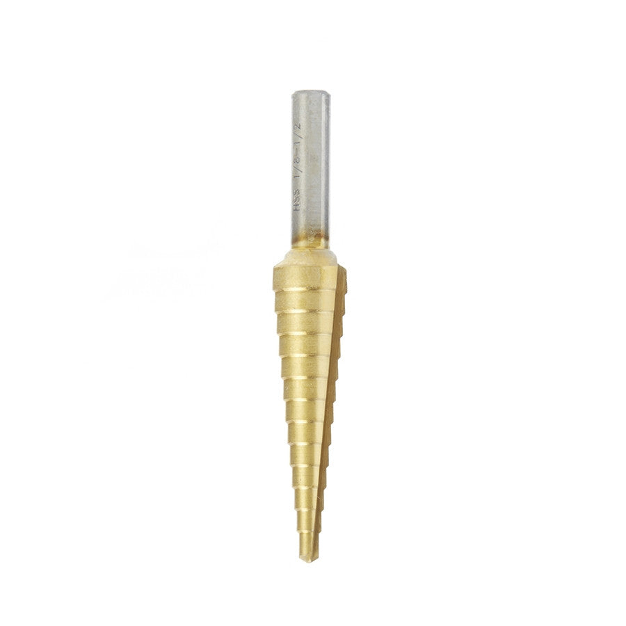 Amana Tool - 608-780 - STEP DRILL TITANIUM 1/8"- 1/2"