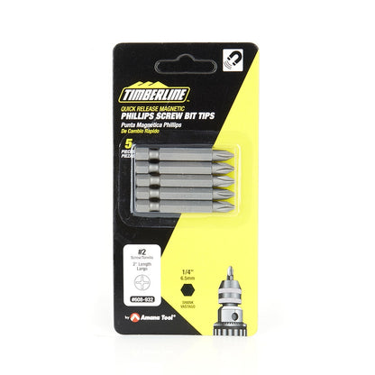 Amana Tool - 608-932 - 5PC MAGNET #2 PHILILPSx2" LONG