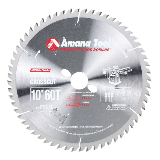 Amana Tool - 610600-30 - 10"/60T CUT-OFF SAW ATB 30MM