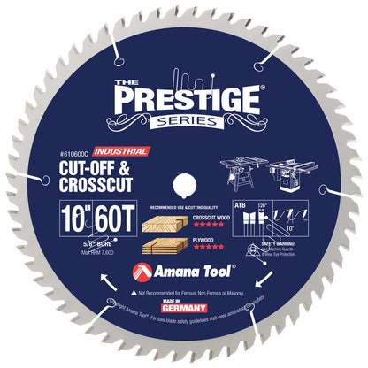 Amana Tool - 610600C - 10"/60T CUT-OFF SAW A.T.B.