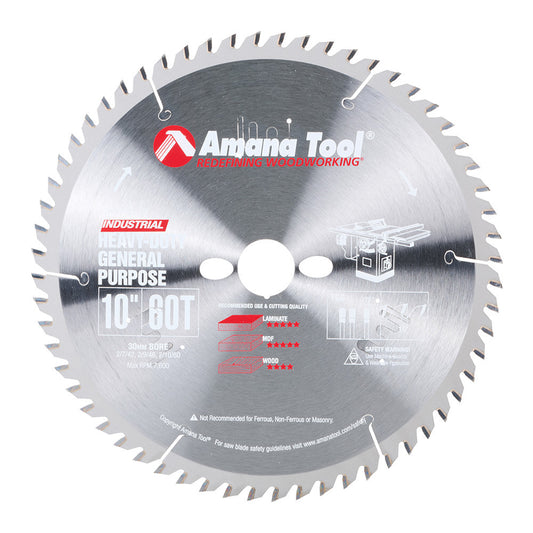 Amana Tool - 610601-30 - 10"/60T CUT-OFF TCG 30MM BORE