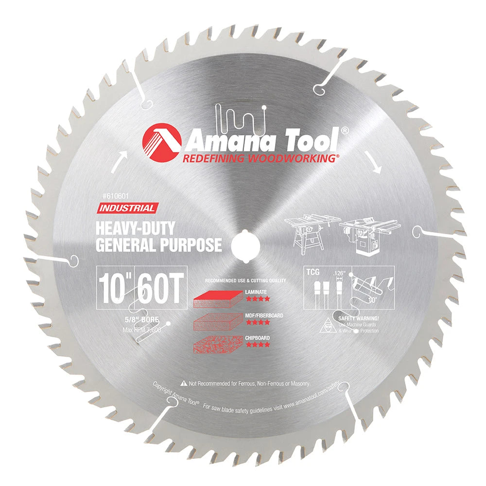 Amana Tool - 610601 - 10"/60T CUT-OFF SAW TCG GRIND