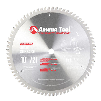 Amana Tool - 610721 - 10"/72T M-TCG SOLID SURFACE