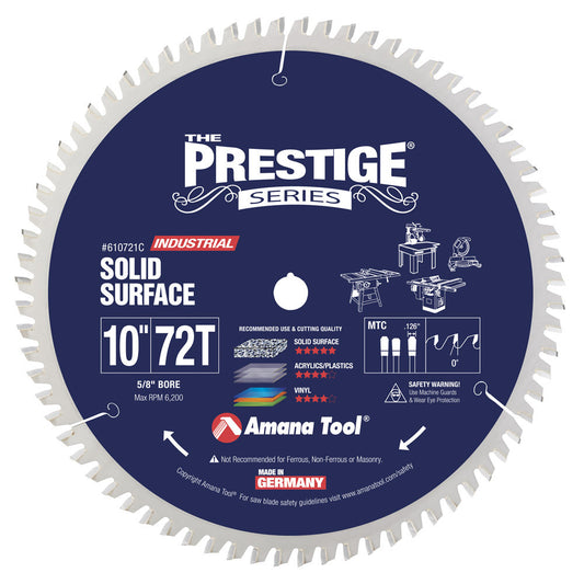 Amana Tool - 610721C - 10"/72T M-TCG SOLID SURFACE