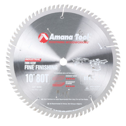 Amana Tool - 610800-TS - 10"/80T THIN KERF A.T.B. GRIND