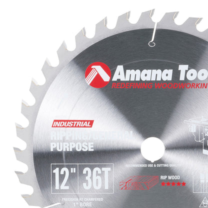 Amana Tool - 612360 - 12"/36T RIPPING A.T.B. GRIND