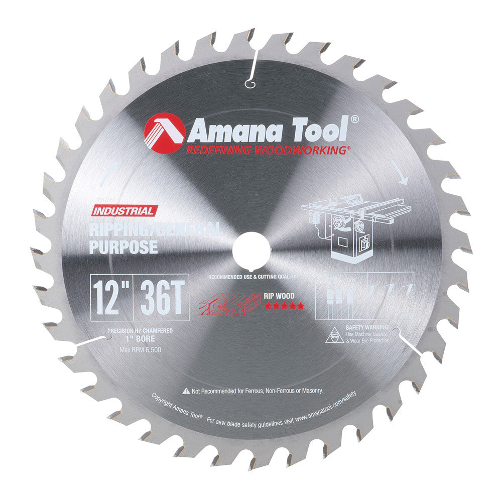Amana Tool - 612360 - 12"/36T RIPPING A.T.B. GRIND