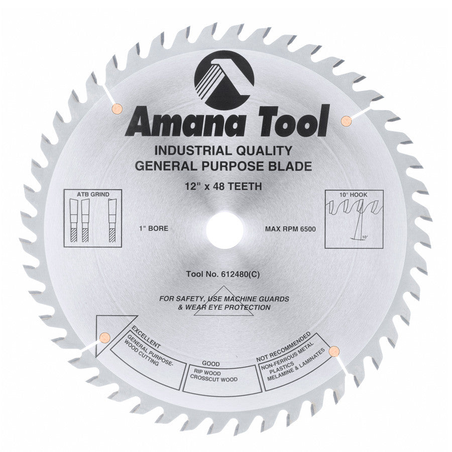 Amana Tool - 612480 - 12"/48T GENERAL PURPOSE A.T.B.