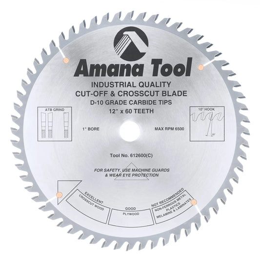 Amana Tool - 612600 - 12"/60T CUT-OFF SAW ATB GRIND