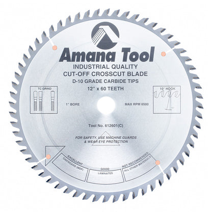 Amana Tool - 612601 - 12"/60T CUT-OFF SAW TCG GRIND