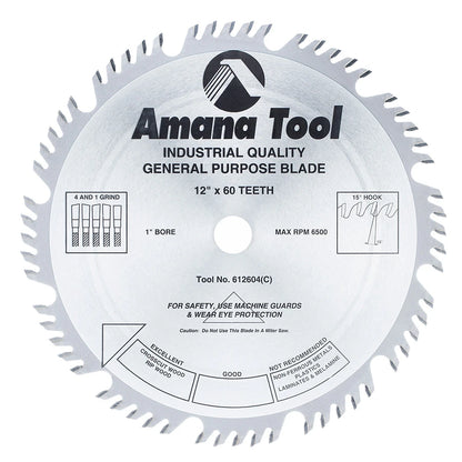 Amana Tool - 612604 - 12"/60T COMBINATION GRIND