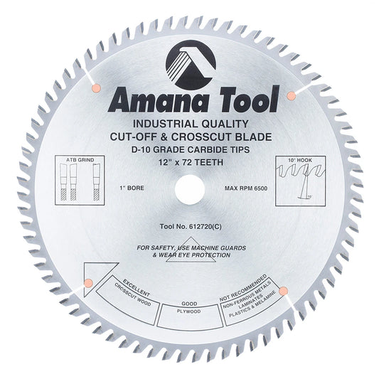 Amana Tool - 612720 - 12"/72T CUT-OFF SAW ATB GRIND