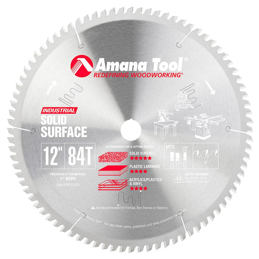 Amana Tool - 612841 - 12"/84T M-TCG SOLID SURFACE