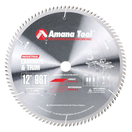 Amana Tool - 612961 - 12"/96T TRIM SAW T.C.G. GRIND