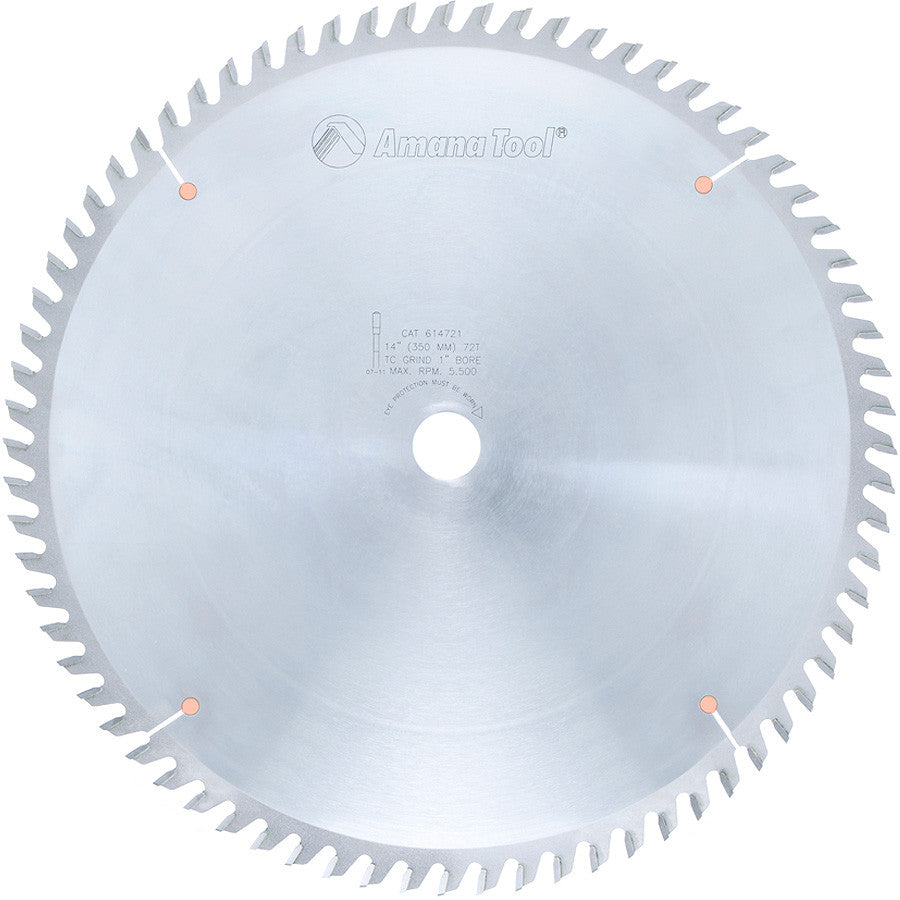 Amana Tool - 614721 - 14"/72T CUT-OFF SAW TCG GRIND