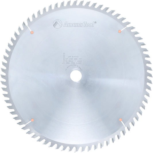 Amana Tool - 614721 - 14"/72T CUT-OFF SAW TCG GRIND