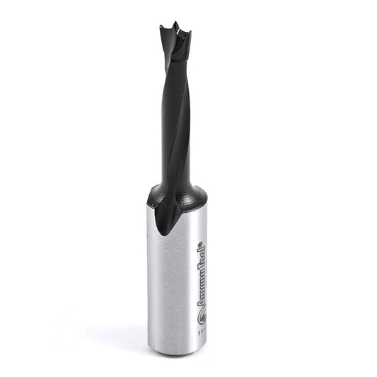 Amana Tool - 201005 Carbide Tipped Brad Pt. Boring Bit R/H 5mm Dia x 57mm Long x 10mm Sh