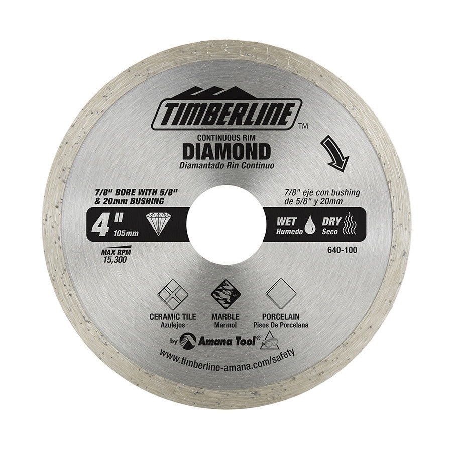 Amana Tool - 640-100 - CONTINUOUS RIM DIAMOND 4" DIA