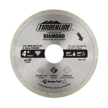 Amana Tool - 640-100 - CONTINUOUS RIM DIAMOND 4" DIA