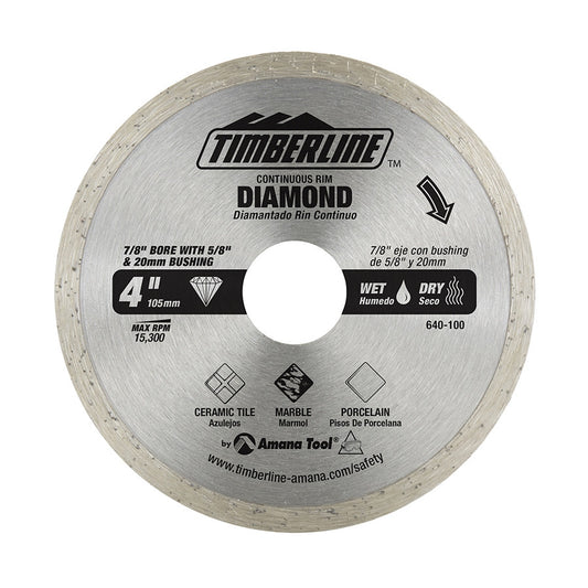 Amana Tool - 640-100 - CONTINUOUS RIM DIAMOND 4" DIA