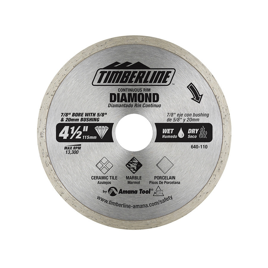 Amana Tool - 640-110 - CONTINUOUS RIM DIAMOND 4-1/2"