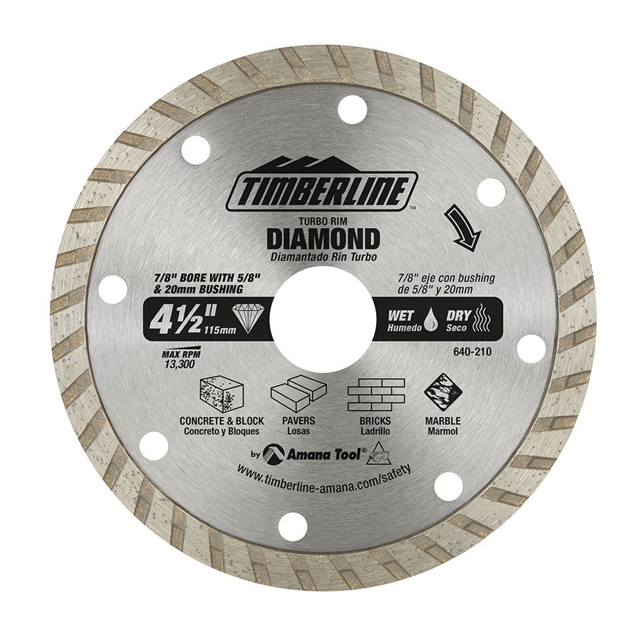 Amana Tool - 640-210 - SINTERED TURBO FLAT 4-1/2" DIA