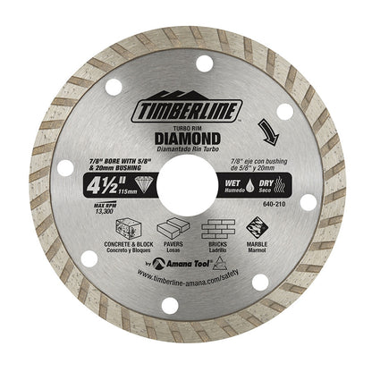Amana Tool - 640-210 - SINTERED TURBO FLAT 4-1/2" DIA