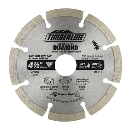 Amana Tool - 640-310 - SEGMENTED DIAMOND BLADE 4-1/2"