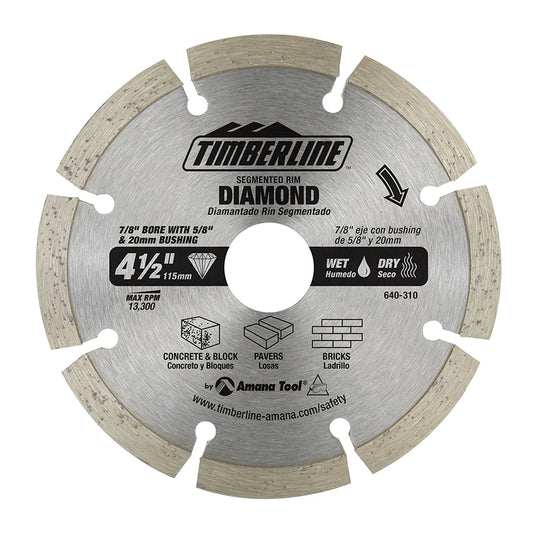 Amana Tool - 640-310 - SEGMENTED DIAMOND BLADE 4-1/2"