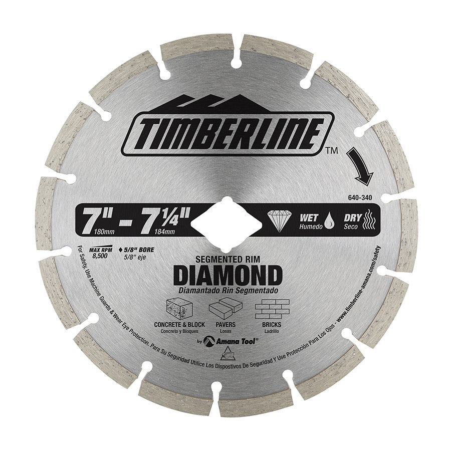 Amana Tool - 640-340 - SEGMENTED DIAMOND BLADE 7" DIA