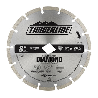 Amana Tool - 640-345 - SEGMENTED DIAMOND BLADE 8" DIA