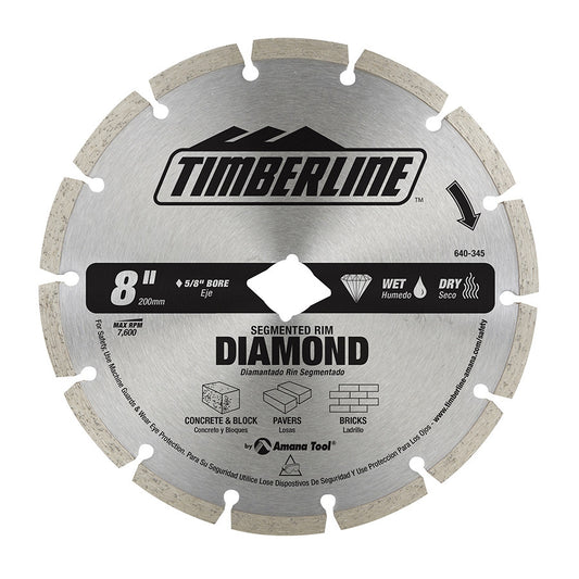 Amana Tool - 640-345 - SEGMENTED DIAMOND BLADE 8" DIA