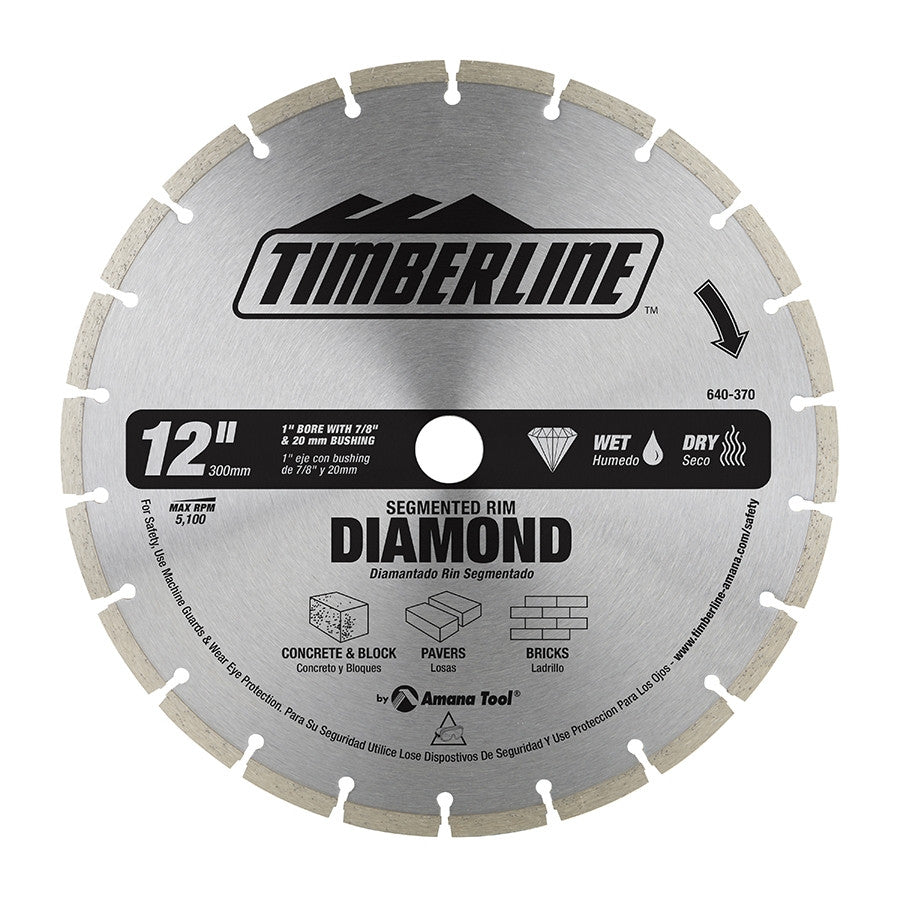 Amana Tool - 640-370 - SEGMENTED DIAMOND BLADE 12"