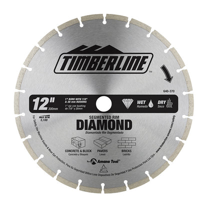 Amana Tool - 640-370 - SEGMENTED DIAMOND BLADE 12"