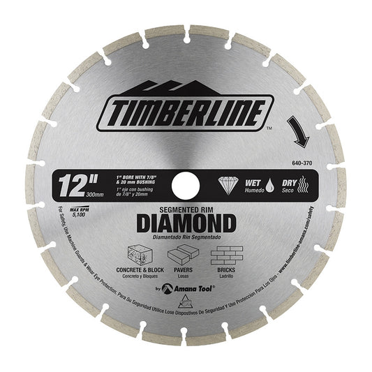 Amana Tool - 640-370 - SEGMENTED DIAMOND BLADE 12"