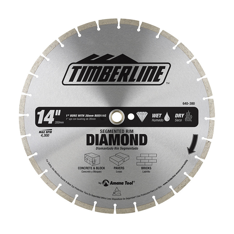 Amana Tool - 640-380 - SEGMENTED DIAMOND BLADE 14"