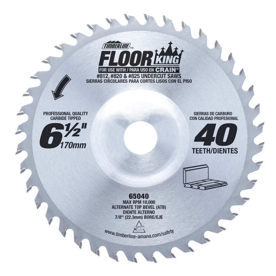 Amana Tool - 65040 - 6-1/2"x40Tx7/8"BORE(CRAIN 821)
