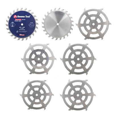 Amana Tool - 651030 - SET 3-10" 24 TEETH DADO 5/8 BR