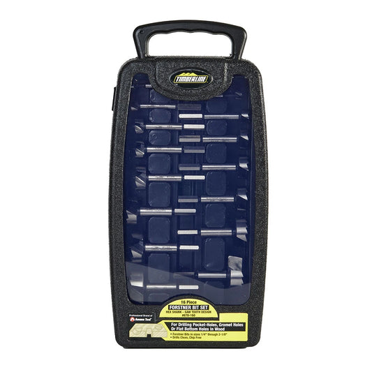 Amana Tool - 670-160 - 16 PCS FORSTNER HEX SHANK SET