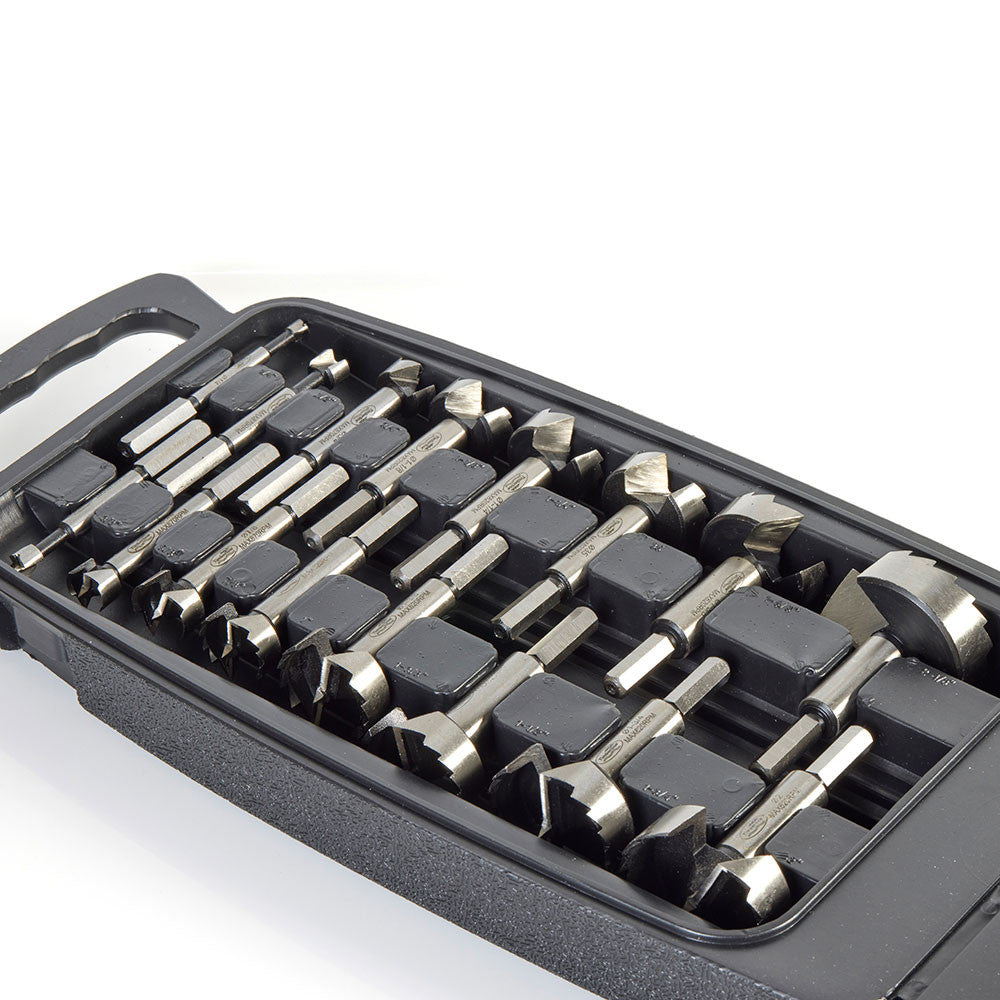Amana Tool - 670-160 - 16 PCS FORSTNER HEX SHANK SET