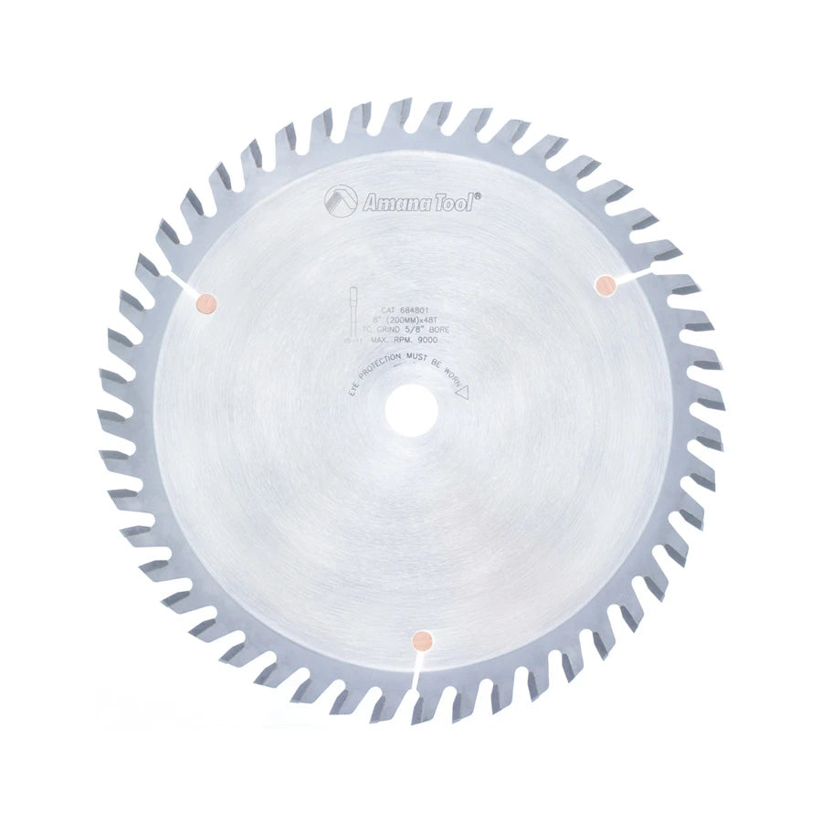 Amana Tool - 684801 - 8"/48T CUT-OFF SAW T.C.G.GRIND