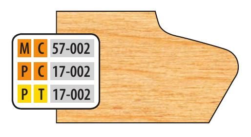 FREEBORN - PT-17-002 - T-ALLOY DOOR EDGE DETAIL Shaper Cutter