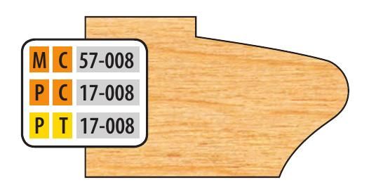 FREEBORN - PT-17-008 - T-ALLOY DOOR EDGE DETAIL Shaper Cutter