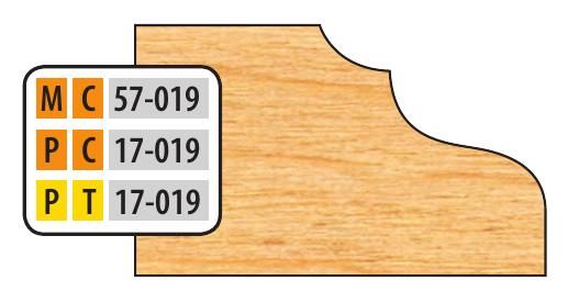 FREEBORN - MC-57-019 - CARBIDE DOOR EDGE DETAIL Shaper Cutter
