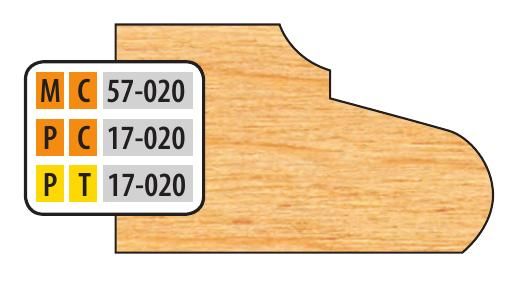 FREEBORN - PT-17-020 - T-ALLOY DOOR EDGE DETAIL Shaper Cutter